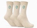 SafeStep Beige 3-Pack fall prevention grip socks, pack of 3