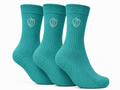 SafeStep Teal 3-Pack fall prevention grip socks, pack of 3