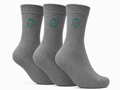 SafeStep Grey 3-Pack fall prevention grip socks, pack of 3