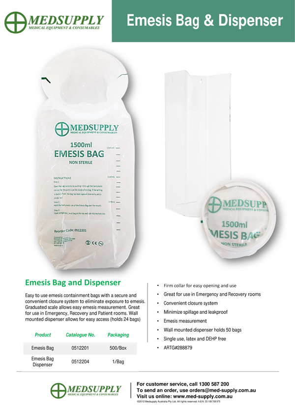 Emesis Vomit Bags 1500 ml
